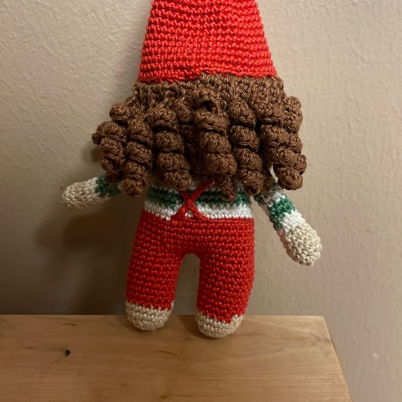 Handcrafted Elf Doll Holiday Christmas Decor Amigurui Crochet - Picture 5 of 11